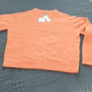 American Eagle Outfitters Vibrant Orange Crew Neck Sweater Perfect Condition